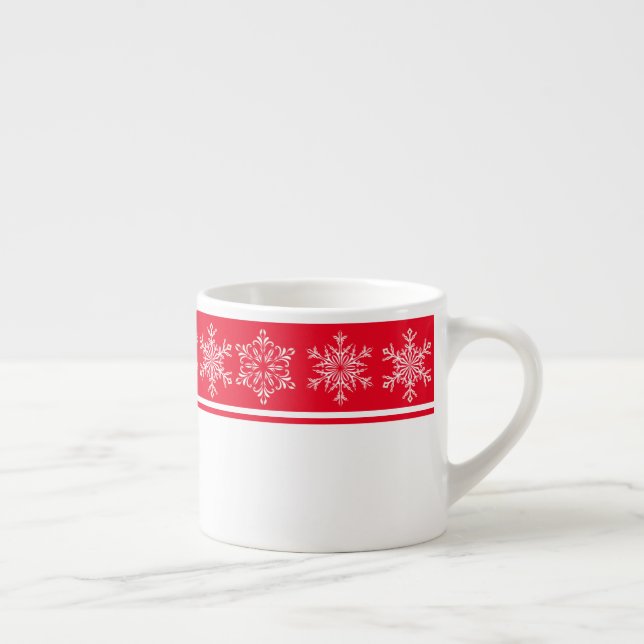 Taza De Espresso Navidades Snowflakes Espresso Mug (Derecha)