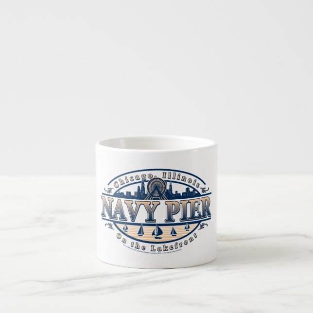 Taza De Espresso Navy Pier Chicago (Frente)