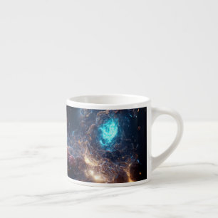 Taza De Espresso Nebulosa y galaxias en el espacio