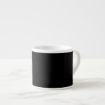 Taza De Espresso Negro Sólido Elegante<br><div class="desc">Negro</div>