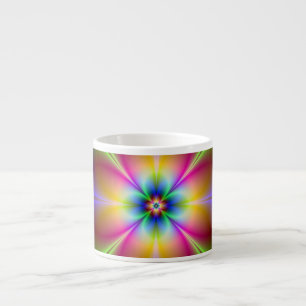 Taza De Espresso Neon Flower