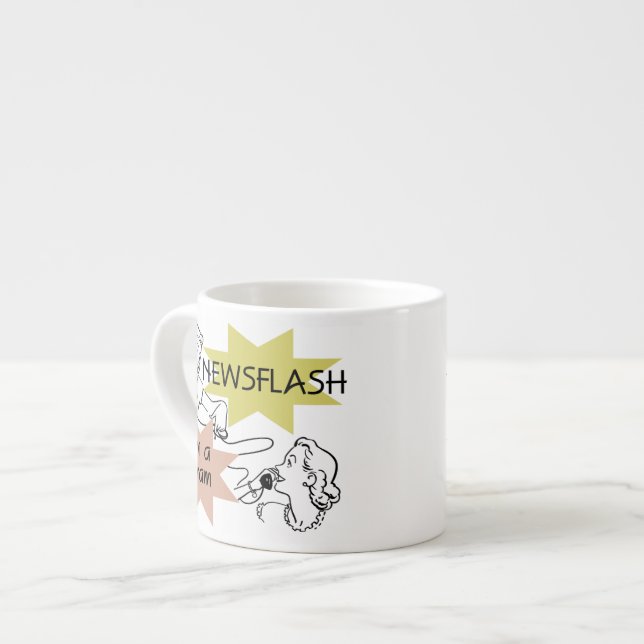 Taza De Espresso Newsflash Soy un regalo de Gram (Izquierda)