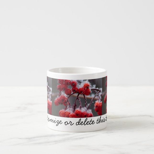 Taza De Espresso Nieve de SONB en bayas; Personalizable (Frente)