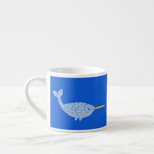 Taza De Espresso Niño Azul lindo Narwhal