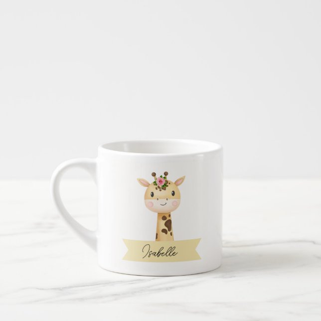 Taza De Espresso Niños de la jirafa personalizados (Izquierda)