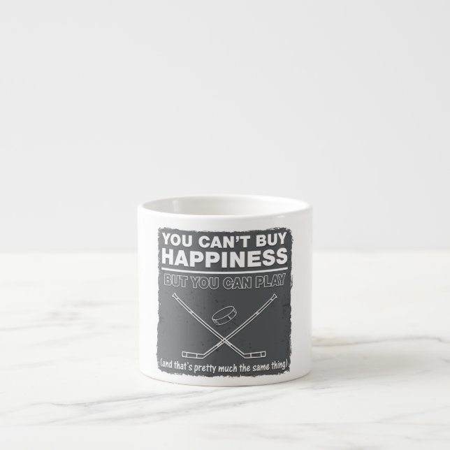 Taza De Espresso No puede comprar hockey de la felicidad (Frente)