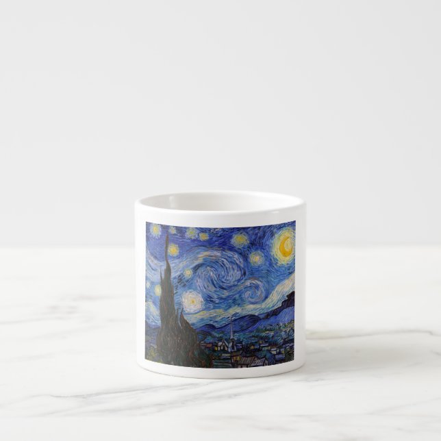 Taza De Espresso Noche estrellada: Saint Remy de Vincent Van Gogh (Frente)