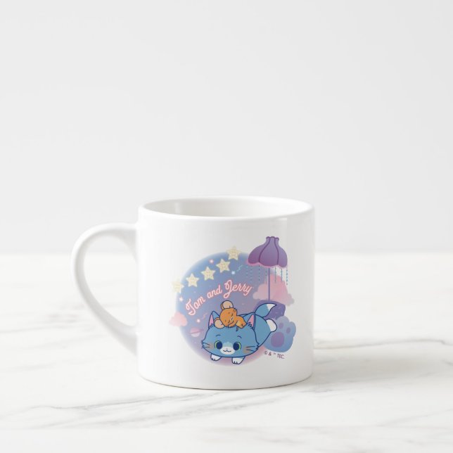 Taza De Espresso Noches de Anime Tom y Jerry Dreamy (Izquierda)