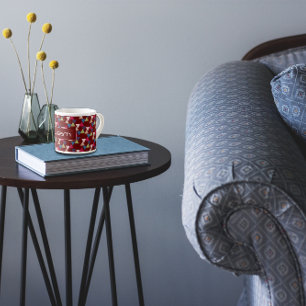 Taza De Espresso Nombre abstracto del patrón burgundy