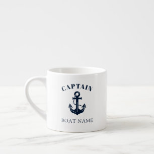 Taza De Espresso Nombre de barco náutico personalizado Ancla