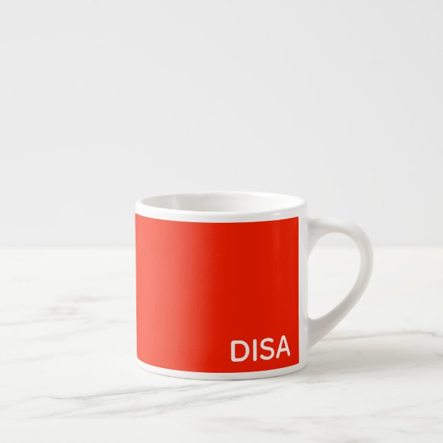 Taza De Espresso Nombre de color rojo de Disa (Derecha)