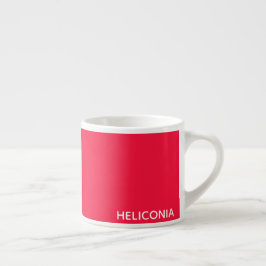 Taza De Espresso Nombre de color rojo de Heliconia