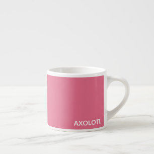 Taza De Espresso Nombre de color rosa Axolotl