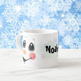 Taza De Espresso NOMBRE de la pequeña copa de invierno de cacao inf