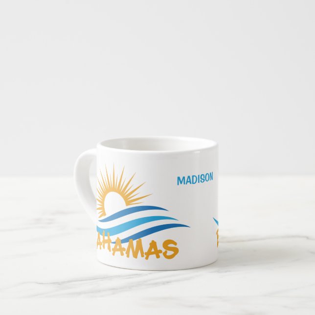 Taza De Espresso Nombre personalizado Bahamas (Izquierda)