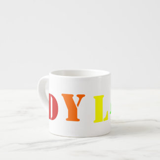 Taza De Espresso NOMBRE personalizado de la peluca del niño