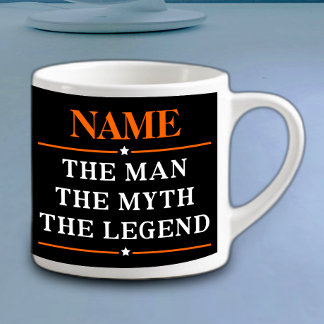 Taza De Espresso Nombre Personalizado El Hombre El Mito La Leyenda