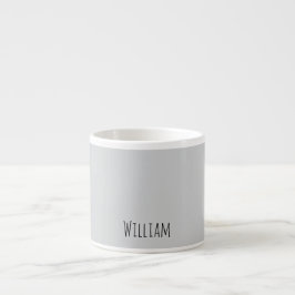 Taza De Espresso Nombre personalizado Gray Espresso Mug