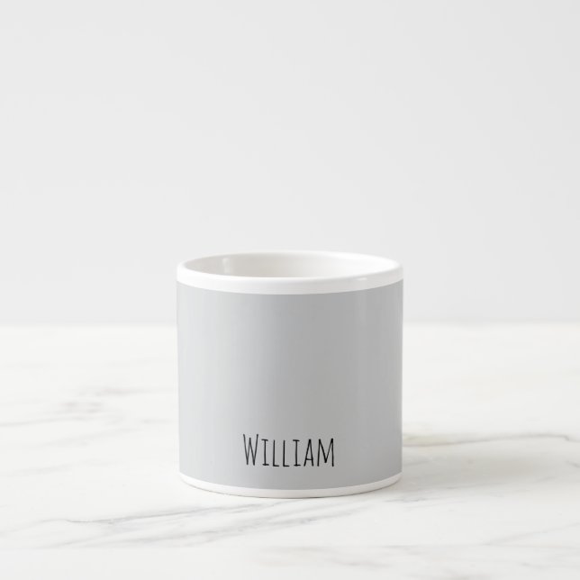 Taza De Espresso Nombre personalizado Gray Espresso Mug (Frente)