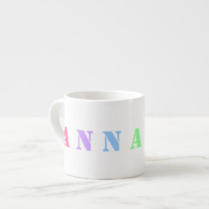 Taza De Espresso NOMBRE personalizado Mug de niño - 7 letras