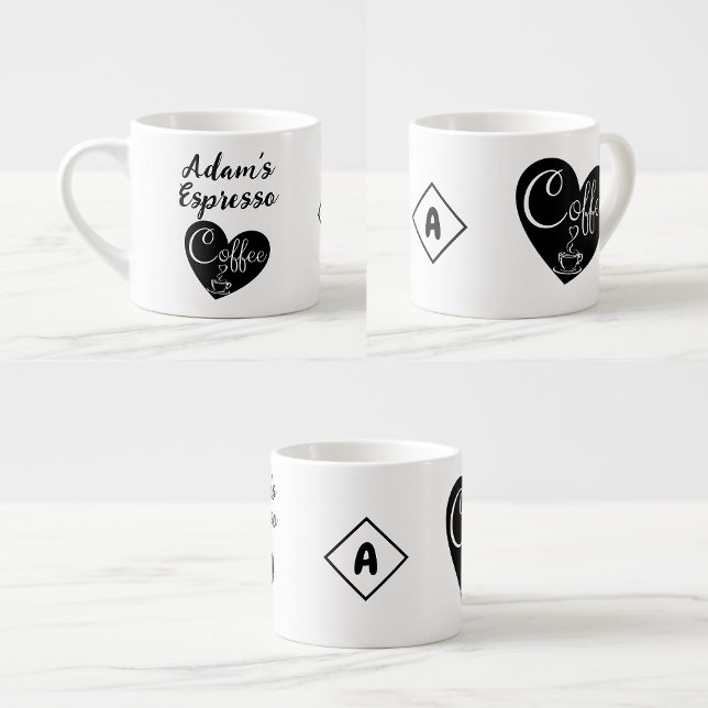 Taza De Espresso Nombre personalizado Pequeña Copa de Espresso | Lo (Custom name espresso cup
)