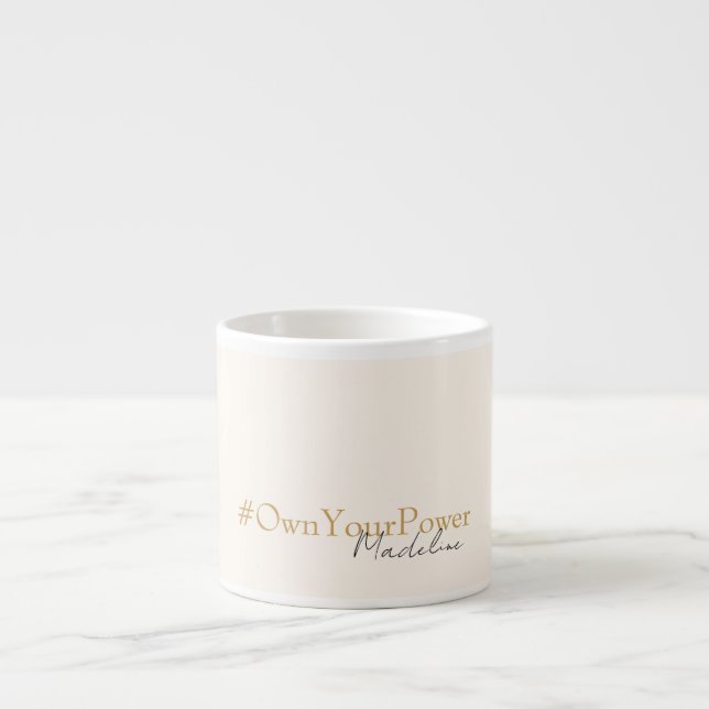 Taza De Espresso Nombre Personalizado - Regalo de Empoderamiento de (Frente)
