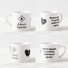 Taza De Espresso Nombre y presupuesto personalizado, taquilla de la