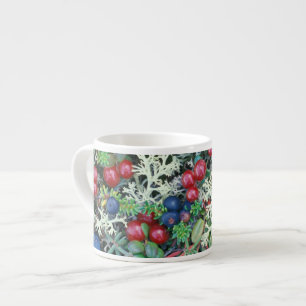 Taza De Espresso Norteamérica, EE. UU., Alaska, paisaje, bayas