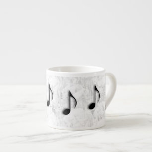 Taza de Espresso Notas Musicales