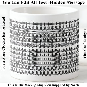 Taza De Espresso Novedad divertida 111B del mensaje oculto sobre el