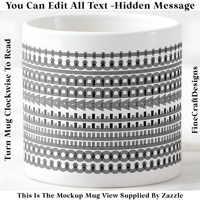 Taza De Espresso Novedad divertida 111B del mensaje oculto sobre el (Subido por el creador)