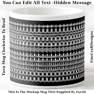 Taza De Espresso Novedad divertida 111W del mensaje oculto de café