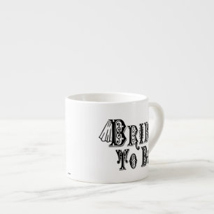Taza De Espresso Novia Para Estar Con Velo, De Tipo Negro Agradable