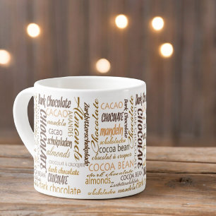 Taza De Espresso Nube de chocolate, almendras y chocolate negro
