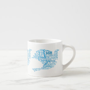 Taza De Espresso Nube de etiqueta de la paloma elegante inspiradora
