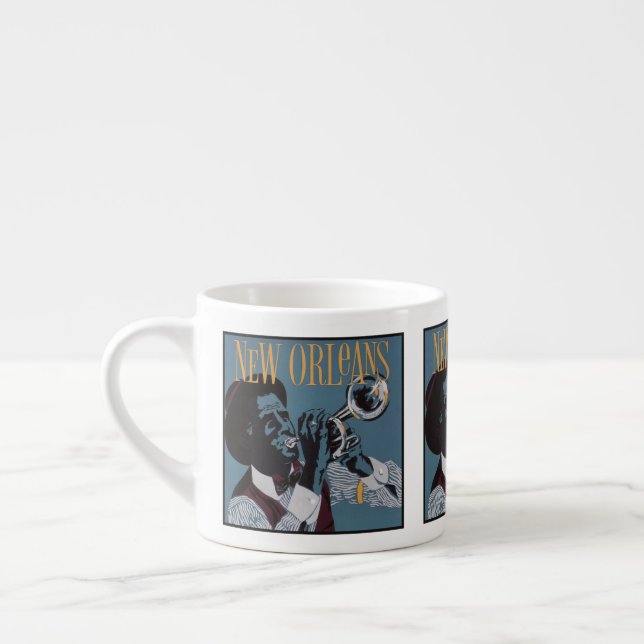 Taza De Espresso Nueva Orleans Música espresso mug (Izquierda)