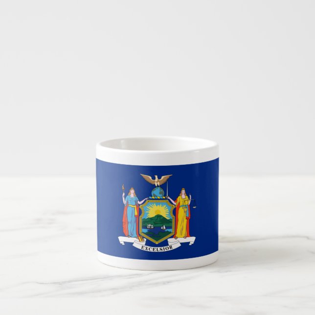 Taza De Espresso Nueva York: El Estado Imperial, bandera de la Gran (Frente)