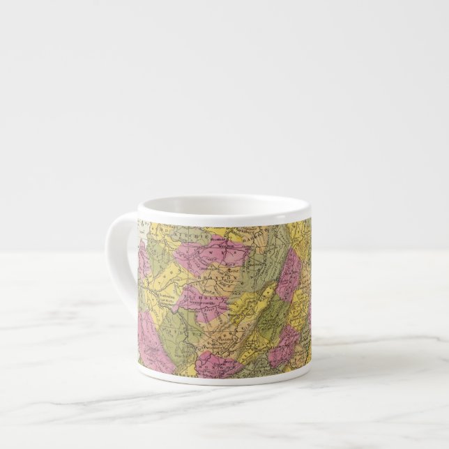 Taza De Espresso Nuevo mapa de Virginia (Izquierda)