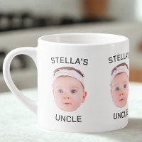 Nuevo Tío Gift Mug, Personalizado Baby Face Photo 