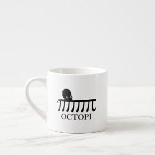 Taza De Espresso Octopi - Graciosa Matemática del pulpo Pi