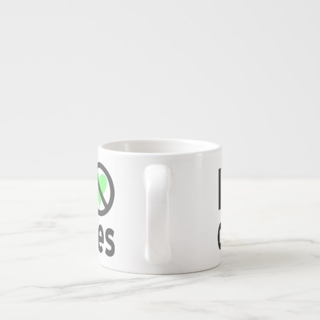 Taza De Espresso Odio las aceitunas No amor (Espalda)
