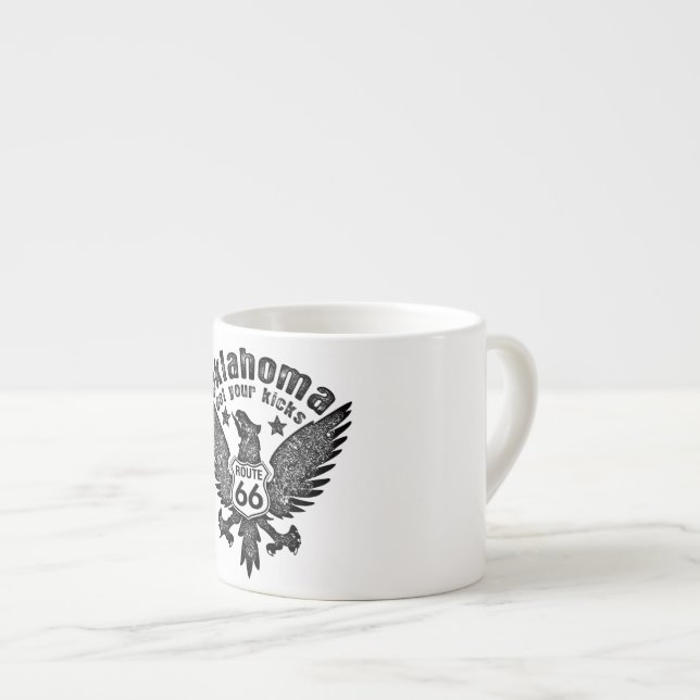 Taza De Espresso Oklahoma Obtener sus Kicks Route 66 (Derecha)