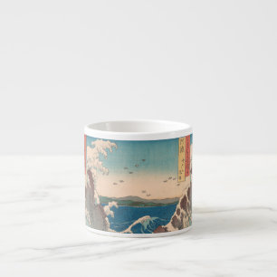 Taza De Espresso Olas japonesas Naruto Remolino Arte Oceánico
