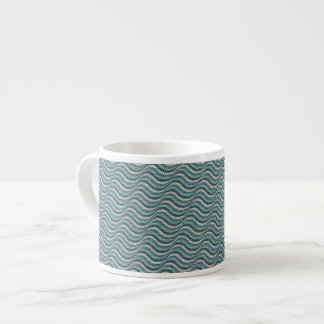 Taza De Espresso Olas oceánicas con aspecto lineal