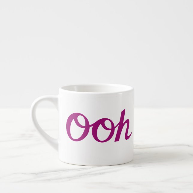 Taza De Espresso Ooh La La Script Magenta (Izquierda)