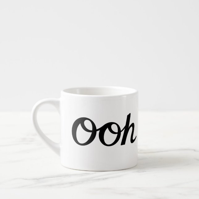 Taza De Espresso Ooh La La Script Negro (Izquierda)