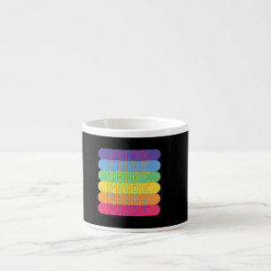 Taza De Espresso Orgullo en colores arcoiris