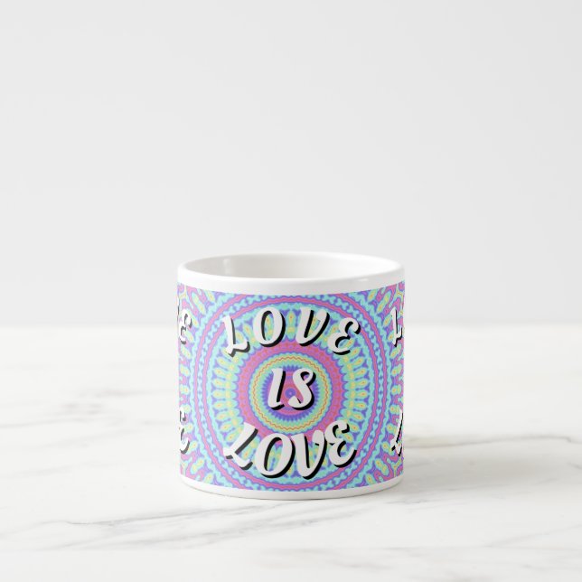 Taza De Espresso Orgullo Love Is Love (Frente)