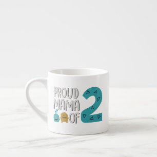 Taza De Espresso Orgullosa mamá de dos