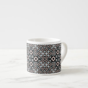 Taza De Espresso Ornamental retro marroquí árabe vintage sin costur